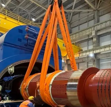 柔性吊裝帶破解火電廠發電機轉子起吊難題
